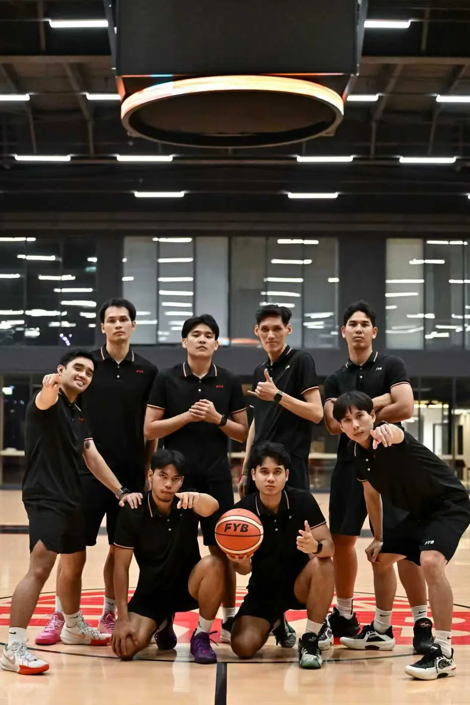 FYB basketball coaching team at THE O2 Bangkok