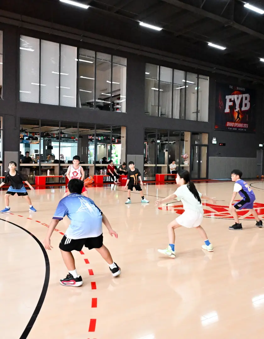 U12 players in a team training session