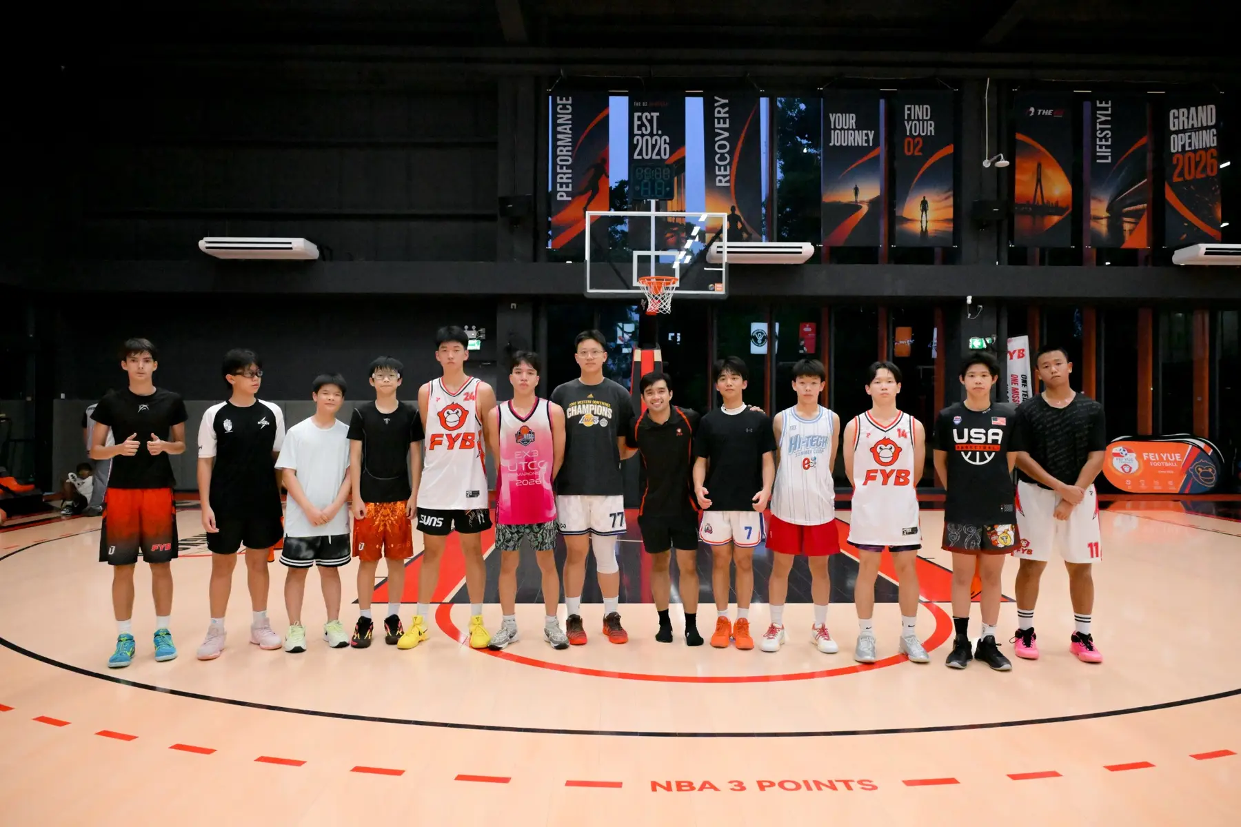 FYB youth basketball team at THE O2 Bangkok